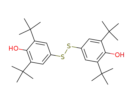 Molecular Structure of 6386-58-9 (4,4'-(Disulfanediyl)bis(2,6-di-tert-butylphenol))