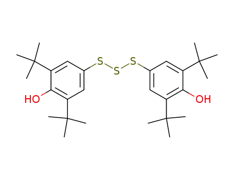 Molecular Structure of 6386-61-4 (Phenol, 4,4'-trithiobis[2,6-bis(1,1-dimethylethyl)-)