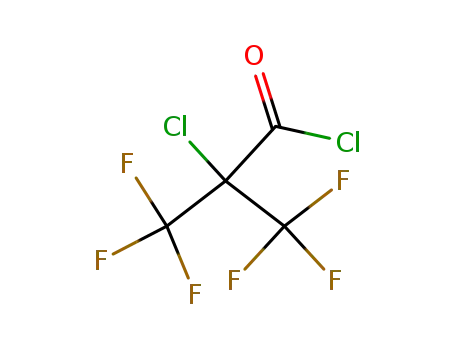 Molecular Structure of 662-19-1 (Propanoyl chloride, 2-chloro-3,3,3-trifluoro-2-(trifluoromethyl)-)
