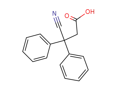 Molecular Structure of 33925-44-9 (Benzenepropanoic acid, b-cyano-b-phenyl-)