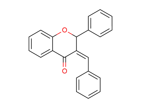 Molecular Structure of 24467-44-5 (4H-1-Benzopyran-4-one, 2,3-dihydro-2-phenyl-3-(phenylmethylene)-,
(Z)-)