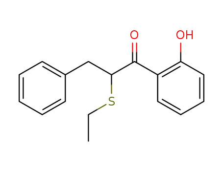 Molecular Structure of 113093-83-7 (1-Propanone, 2-(ethylthio)-1-(2-hydroxyphenyl)-3-phenyl-)