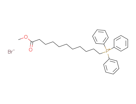 Molecular Structure of 68532-63-8 (Phosphonium, (11-methoxy-11-oxoundecyl)triphenyl-, bromide)