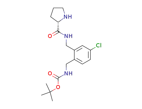 Carbamic acid,
[[4-chloro-2-[[[(2S)-2-pyrrolidinylcarbonyl]amino]methyl]phenyl]methyl]-,
1,1-dimethylethyl ester