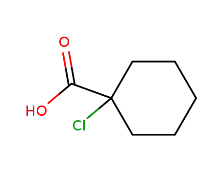 Molecular Structure of 25882-61-5 (Cyclohexanecarboxylic acid, 1-chloro-)