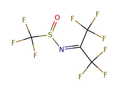 Molecular Structure of 31340-35-9 (1,1,1-trifluoro-N-(1,1,1,3,3,3-hexafluoropropan-2-ylidene)methanesulfinamide)