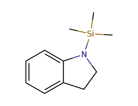 Molecular Structure of 114085-24-4 (1H-Indole, 2,3-dihydro-1-(trimethylsilyl)-)