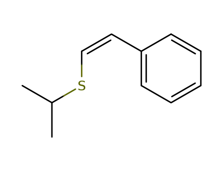 Molecular Structure of 80806-45-7 (Benzene, [2-[(1-methylethyl)thio]ethenyl]-, (Z)-)