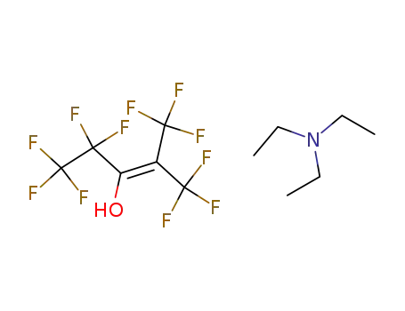 Molecular Structure of 61637-90-9 (2-Penten-3-ol, 1,1,1,4,4,5,5,5-octafluoro-2-(trifluoromethyl)-, compd.
with N,N-diethylethanamine (1:1))