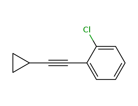Molecular Structure of 600174-98-9 (Benzene, 1-chloro-2-(cyclopropylethynyl)-)
