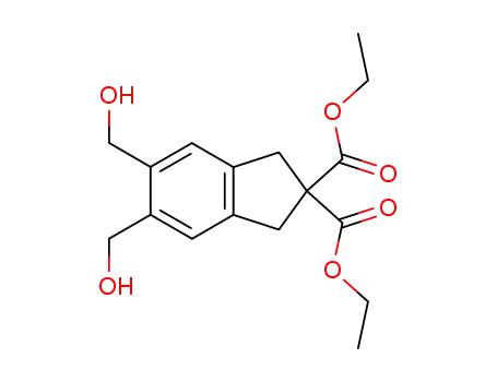 Molecular Structure of 131389-15-6 (2H-Indene-2,2-dicarboxylic acid, 1,3-dihydro-5,6-bis(hydroxymethyl)-,
diethyl ester)