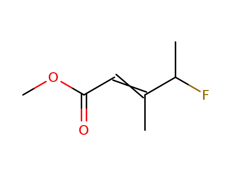 Molecular Structure of 390410-67-0 (2-Pentenoic acid, 4-fluoro-3-methyl-, methyl ester)