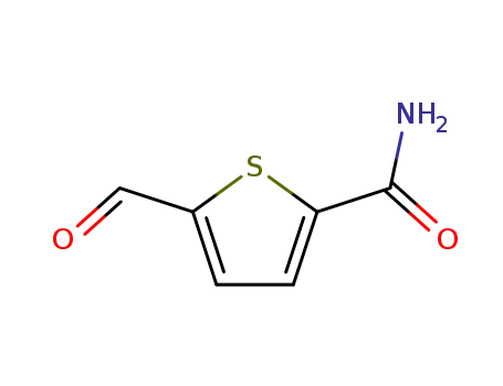 Molecular Structure of 59786-37-7 (2-Thiophenecarboxamide, 5-formyl- (9CI))