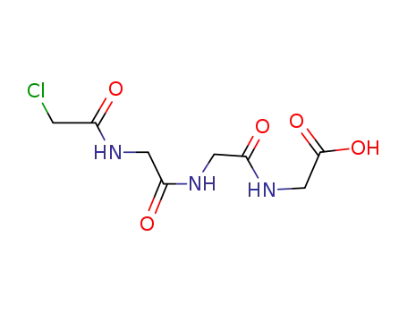 Molecular Structure of 104186-69-8 (Glycine, N-[N-[N-(chloroacetyl)glycyl]glycyl]-)