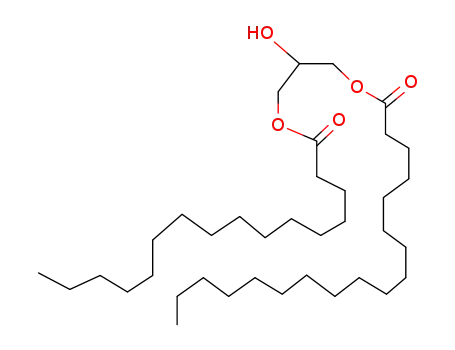 Molecular Structure of 17708-08-6 (1-HEXADECANOYL-3-OCTADECANOYL-RAC-GLYCEROL)