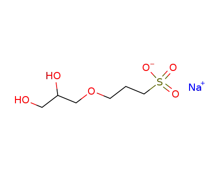 Molecular Structure of 20858-17-7 (3-(2,3-Dihydroxypropyloxy)-1-propanesulfonic acid sodium salt)