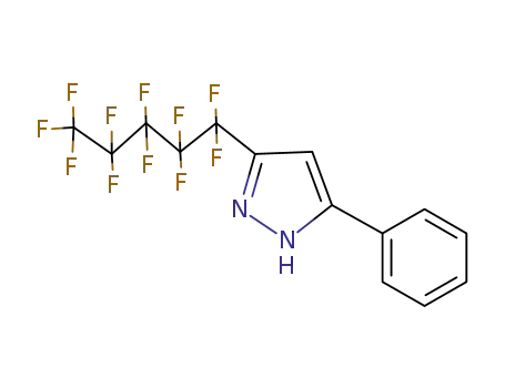 Molecular Structure of 54864-77-6 (1H-Pyrazole, 3-phenyl-5-(undecafluoropentyl)-)