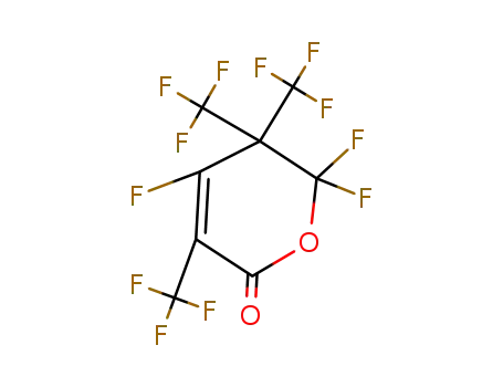 Molecular Structure of 13877-52-6 (2H-Pyran-2-one, 4,6,6-trifluoro-5,6-dihydro-3,5,5-tris(trifluoromethyl)-)
