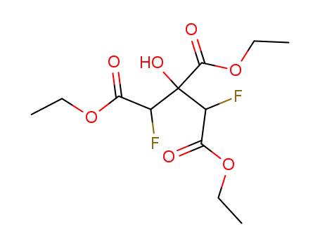 Molecular Structure of 2728-90-7 (triethyl 1,3-difluoro-2-hydroxypropane-1,2,3-tricarboxylate)
