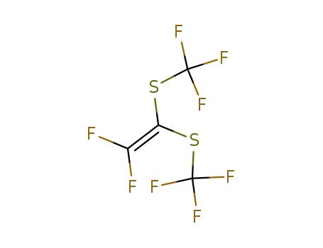Molecular Structure of 62982-91-6 (Ethene, 1,1-difluoro-2,2-bis[(trifluoromethyl)thio]-)