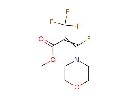 Molecular Structure of 107887-63-8 (2-Propenoic acid, 3-fluoro-3-(4-morpholinyl)-2-(trifluoromethyl)-, methyl
ester)