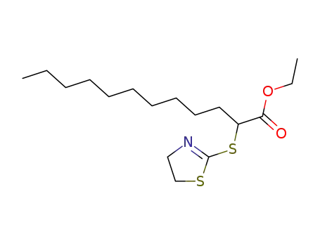 Dodecanoic acid, 2-[(4,5-dihydro-2-thiazolyl)thio]-, ethyl ester