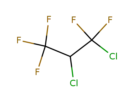 Molecular Structure of 431-86-7 (1,2-DICHLORO-1,1,3,3,3-PENTAFLUOROPROPANE)