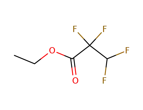 Molecular Structure of 337-82-6 (Propanoic acid, 2,2,3,3-tetrafluoro-, ethyl ester)