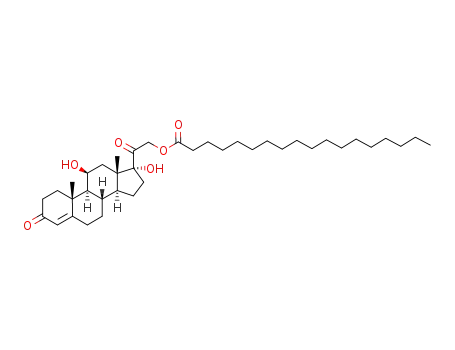 Pregn-4-ene-3,20-dione,11,17-dihydroxy-21-[(1-oxooctadecyl)oxy]-, (11b)- (9CI) cas  81047-65-6