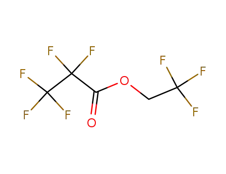 Molecular Structure of 99728-32-2 (Propanoic acid, pentafluoro-, 2,2,2-trifluoroethyl ester)