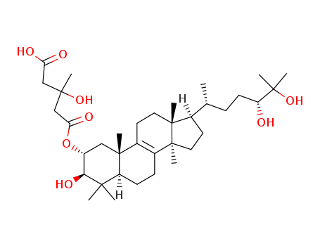 Lanost-8-ene-2,3,24,25-tetrol,2-[hydrogen (3S)-3-hydroxy-3-methylpentanedioate], (2a,3b,24R)- (9CI)