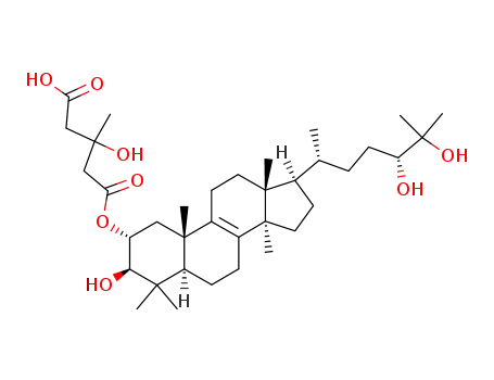 Lanost-8-ene-2,3,24,25-tetrol,2-[hydrogen (3S)-3-hydroxy-3-methylpentanedioate], (2a,3b,24R)- (9CI)