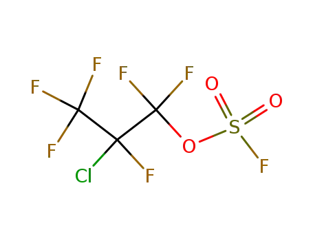 Molecular Structure of 41255-94-1 (Fluorosulfuric acid, 2-chloro-1,1,2,3,3,3-hexafluoropropyl ester)