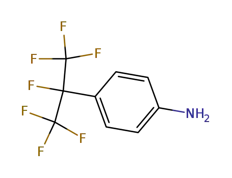 Molecular Structure of 2396-17-0 (Benzenamine, 4-[1,2,2,2-tetrafluoro-1-(trifluoromethyl)ethyl]-)