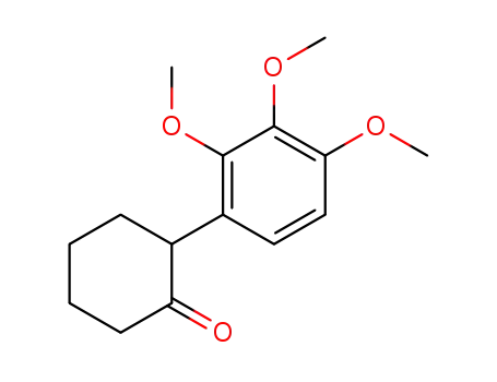 Molecular Structure of 101499-35-8 (Cyclohexanone, 2-(2,3,4-trimethoxyphenyl)-)