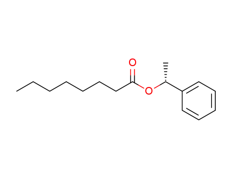 Molecular Structure of 148615-28-5 (Octanoic acid, (1R)-1-phenylethyl ester)