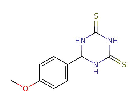 Molecular Structure of 61851-94-3 (1,3,5-Triazine-2,4(1H,3H)-dithione, dihydro-6-(4-methoxyphenyl)-)