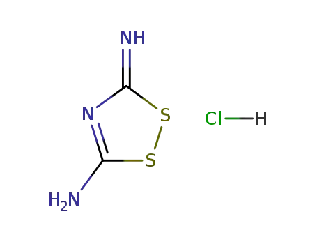 Molecular Structure of 28077-65-8 ((3Z)-3-imino-3H-1,2,4-dithiazol-5-amine hydrochloride (1:1))