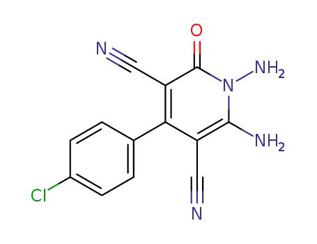 Molecular Structure of 79397-52-7 (3,5-Pyridinedicarbonitrile,
1,6-diamino-4-(4-chlorophenyl)-1,2-dihydro-2-oxo-)