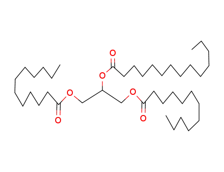 Molecular Structure of 51464-76-7 (Tetradecanoic acid,
2-[(1-oxododecyl)oxy]-1-[[(1-oxododecyl)oxy]methyl]ethyl ester)