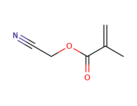 Molecular Structure of 7726-87-6 (2-Propenoic acid, 2-methyl-, cyanomethyl ester)