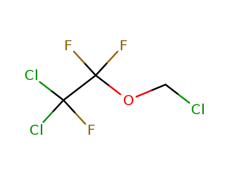 Molecular Structure of 32776-56-0 (chloromethyl 2,2-dichloro-1,1,2-trifluoroethyl ether)