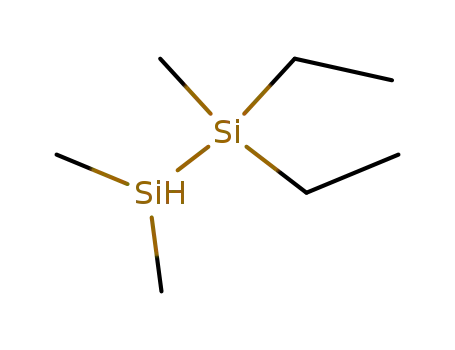 Molecular Structure of 38041-07-5 (Disilane, 1,1-diethyl-1,2,2-trimethyl-)