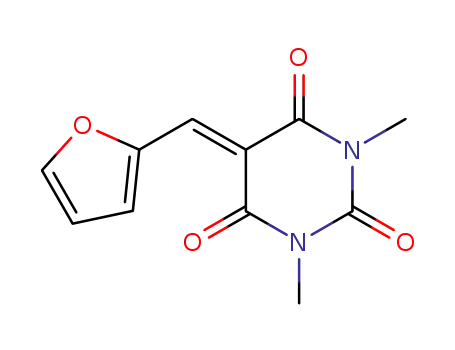 Molecular Structure of 63987-50-8 (5-(furan-2-ylmethylene)-1,3-dimethylpyrimidine-2,4,6(1H,3H,5H)-trione)