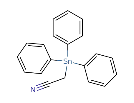 Molecular Structure of 60048-13-7 ((triphenylstannanyl)acetonitrile)