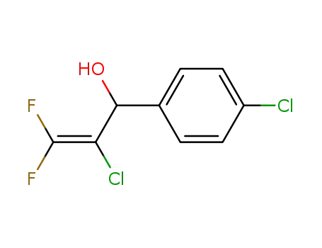 Molecular Structure of 118968-72-2 (Benzenemethanol, 4-chloro-a-(1-chloro-2,2-difluoroethenyl)-)