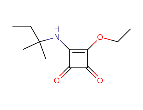 Molecular Structure of 202521-88-8 (3-Cyclobutene-1,2-dione,3-[(1,1-dimethylpropyl)amino]-4-ethoxy-(9CI))