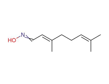 Molecular Structure of 172161-69-2 (2,6-Octadienal, 3,7-dimethyl-, oxime, (2E)-)