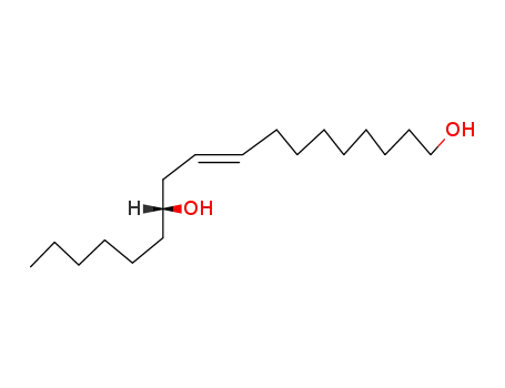 Molecular Structure of 35732-93-5 (9-Octadecene-1,12-diol,(9E,12R)-)
