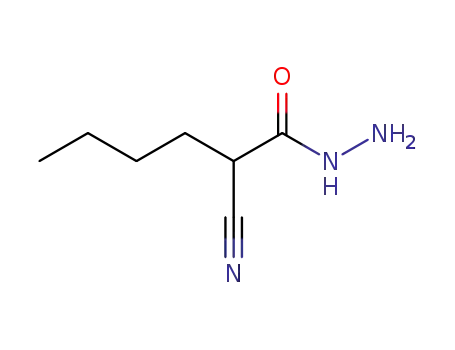 Molecular Structure of 855913-27-8 (Hexanoic  acid,  2-cyano-,  hydrazide)